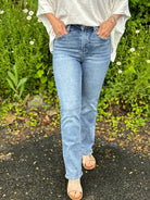 Risen - High Rise Relaxed Straight Jeans-210 Jeans-Risen-The Lovely Closet, Women's Fashion Boutique in Alexandria, KY