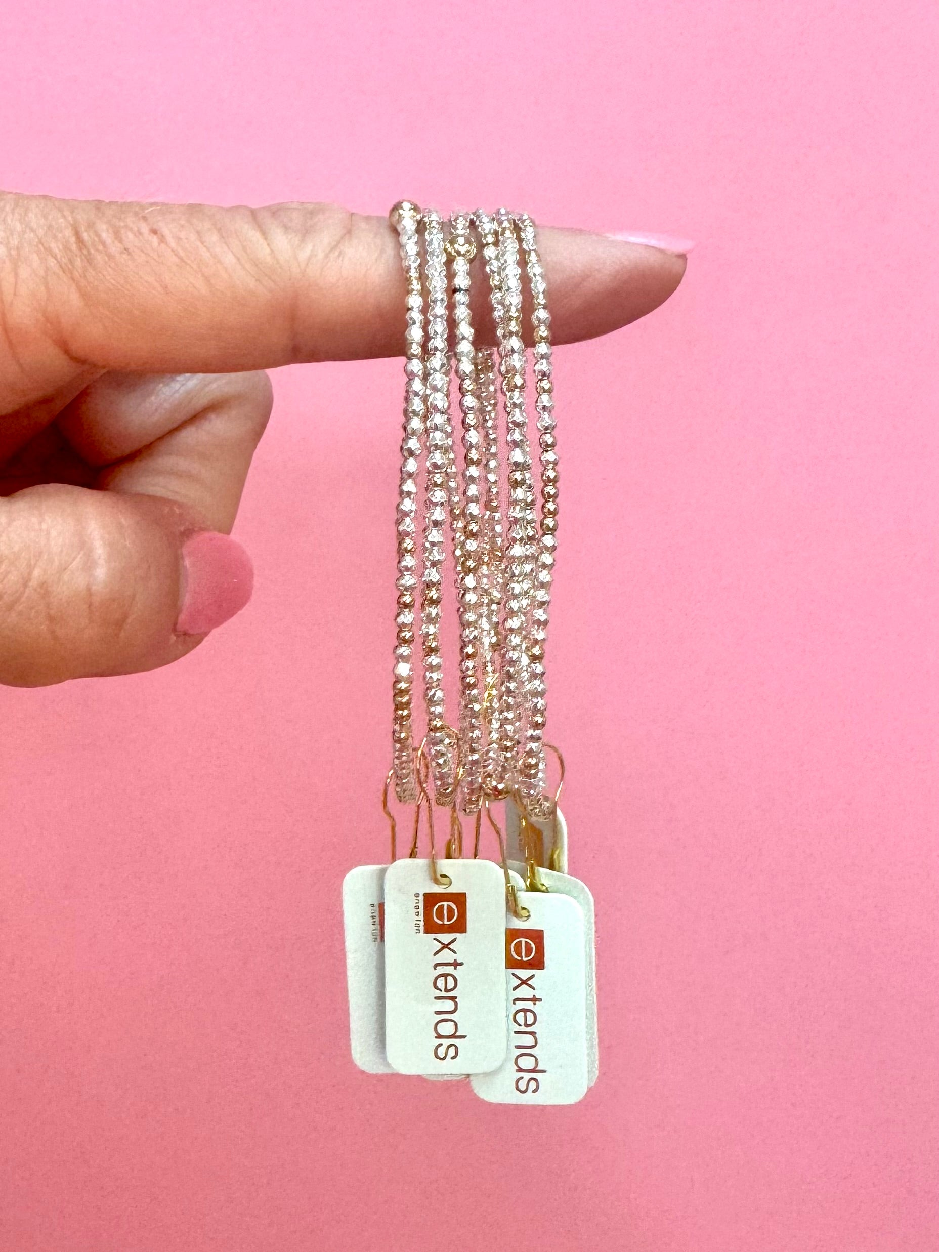 EXTENDS Hope Unwritten Bright Silver Hematite 2mm-260 eNewton-eNewton-The Lovely Closet, Women's Fashion Boutique in Alexandria, KY