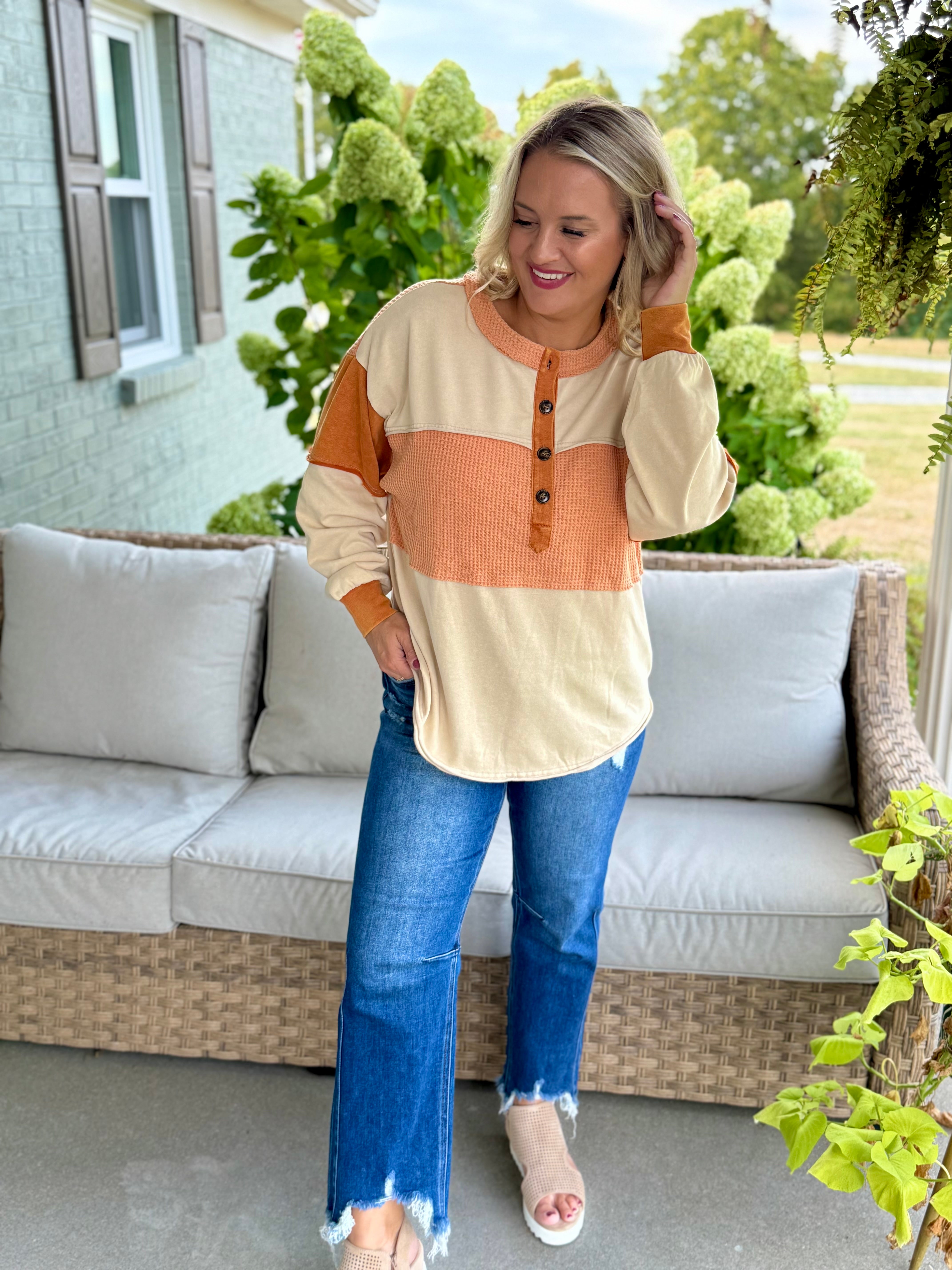 Pumpkin Spice Season Pullover-110 Long Sleeve Top-easel-The Lovely Closet, Women's Fashion Boutique in Alexandria, KY