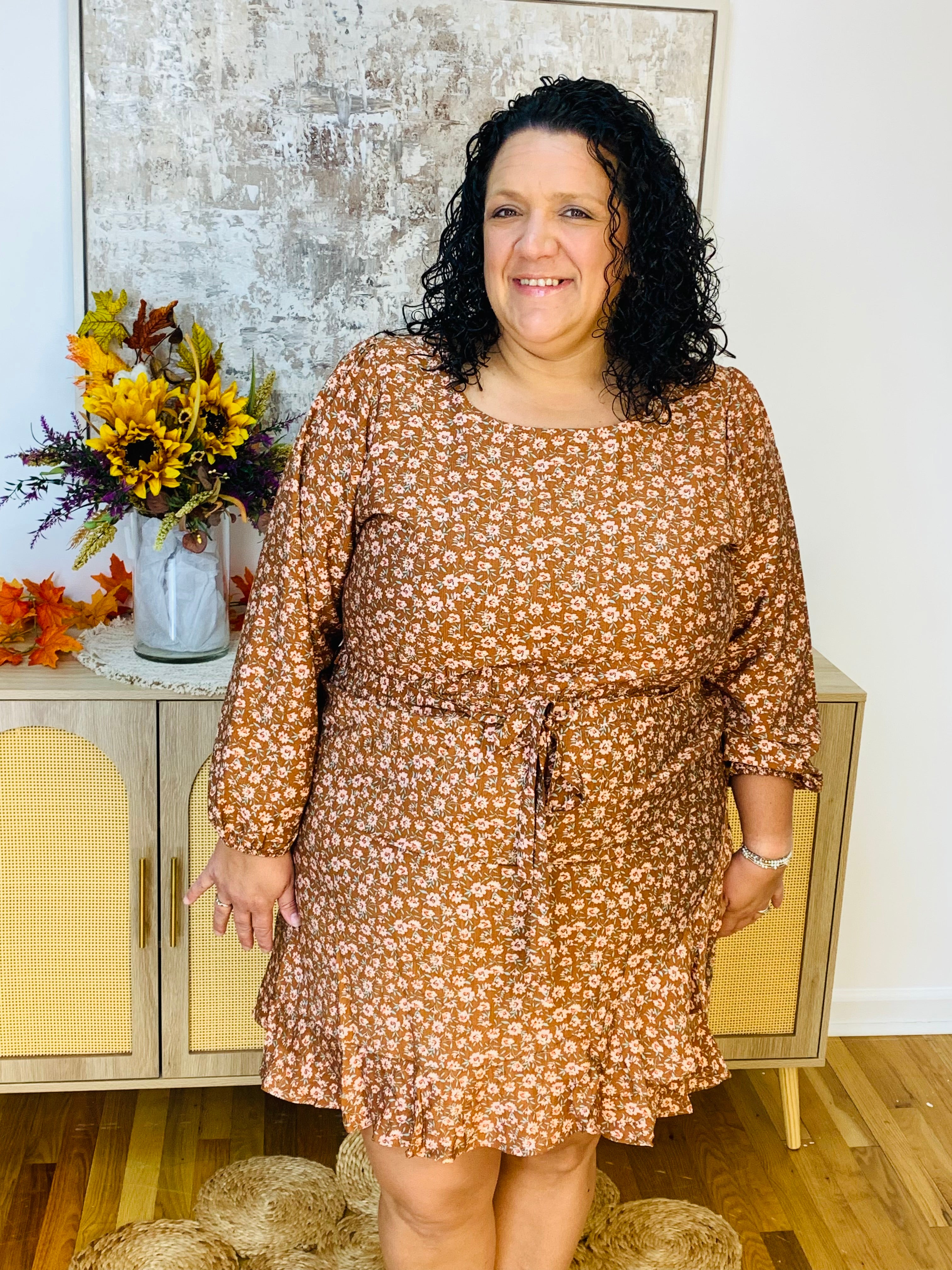 FINAL SALE - Willow Bloom Ditzy Floral Dress-180 Dresses-GILLI-The Lovely Closet, Women's Fashion Boutique in Alexandria, KY