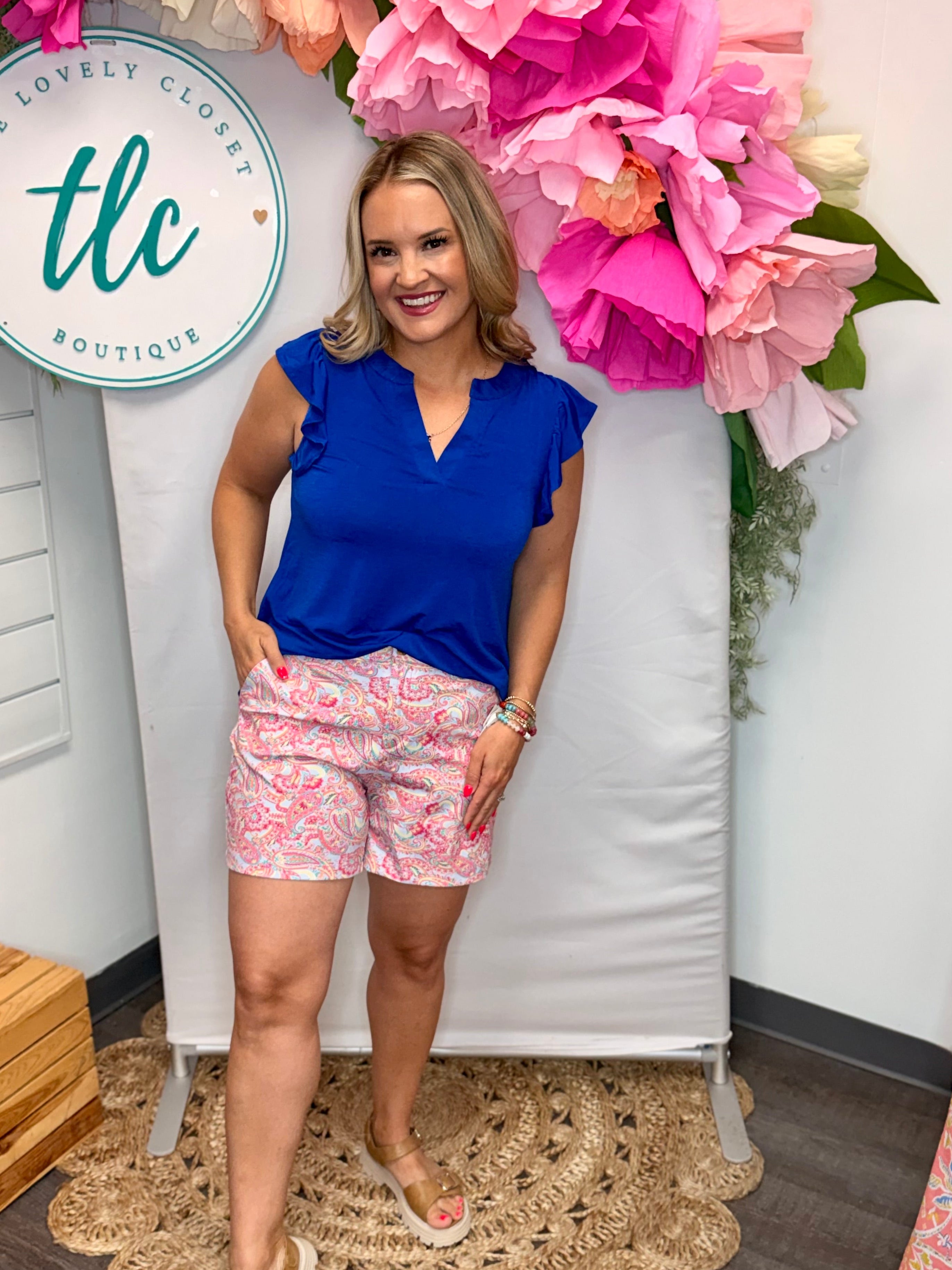Sun-Cool Shorts - Multi Paisley Print-230 Skirts/Shorts-Dear Scarlett-The Lovely Closet, Women's Fashion Boutique in Alexandria, KY