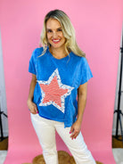 American Lace Short Sleeve Top-100 Short Sleeve Tops-Anniewear-The Lovely Closet, Women's Fashion Boutique in Alexandria, KY