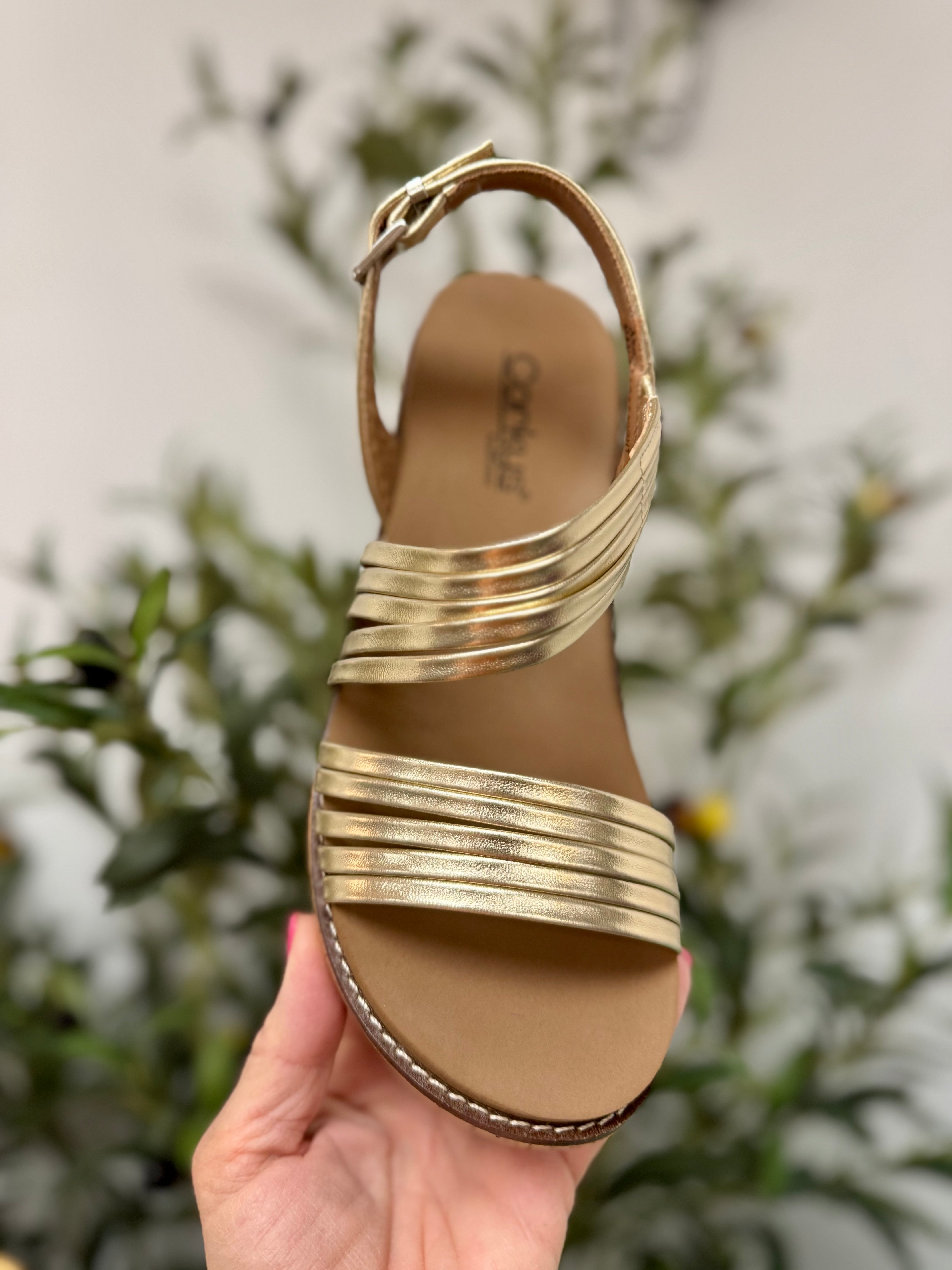 Corkys About Last Night Wedge - Gold-270 Shoes-Corkys-The Lovely Closet, Women's Fashion Boutique in Alexandria, KY
