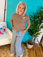 Good Days Only Denim Ruffle Pants-240 Pants-Doe and Rae-The Lovely Closet, Women's Fashion Boutique in Alexandria, KY