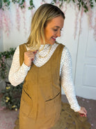 Faux Suede Jumper-180 Dresses-The Lovely Closet-The Lovely Closet, Women's Fashion Boutique in Alexandria, KY