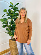 Dream Sweater - Lt. Brown-140 Sweaters-zenana-The Lovely Closet, Women's Fashion Boutique in Alexandria, KY
