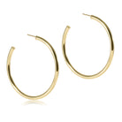 Round Gold 2" Post Hoop 3mm Smooth Earring-260 eNewton-eNewton-The Lovely Closet, Women's Fashion Boutique in Alexandria, KY