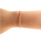 Orange Dainty Poppi: Gold/Ext 7.25-bracelet-Beaded Blondes-The Lovely Closet, Women's Fashion Boutique in Alexandria, KY