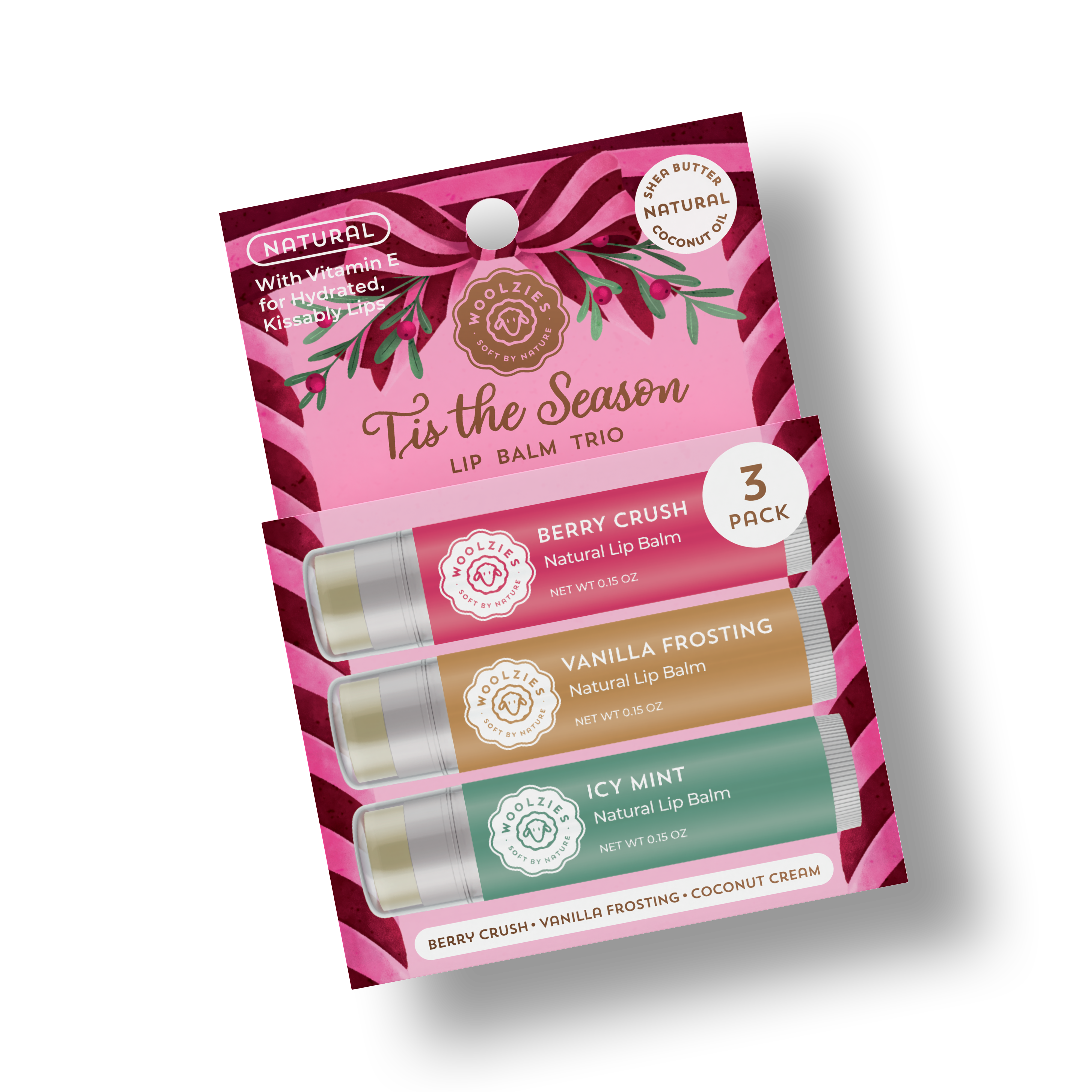 Tis the Season Holiday Lip Balm Trio-350 Holiday-Woolzies-The Lovely Closet, Women's Fashion Boutique in Alexandria, KY