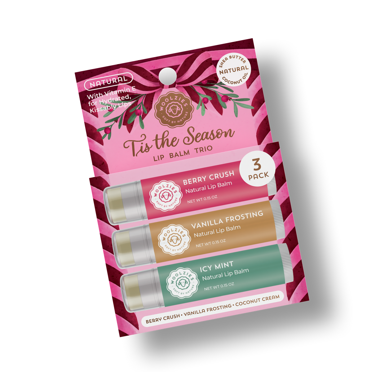 Tis the Season Holiday Lip Balm Trio-350 Holiday-Woolzies-The Lovely Closet, Women's Fashion Boutique in Alexandria, KY