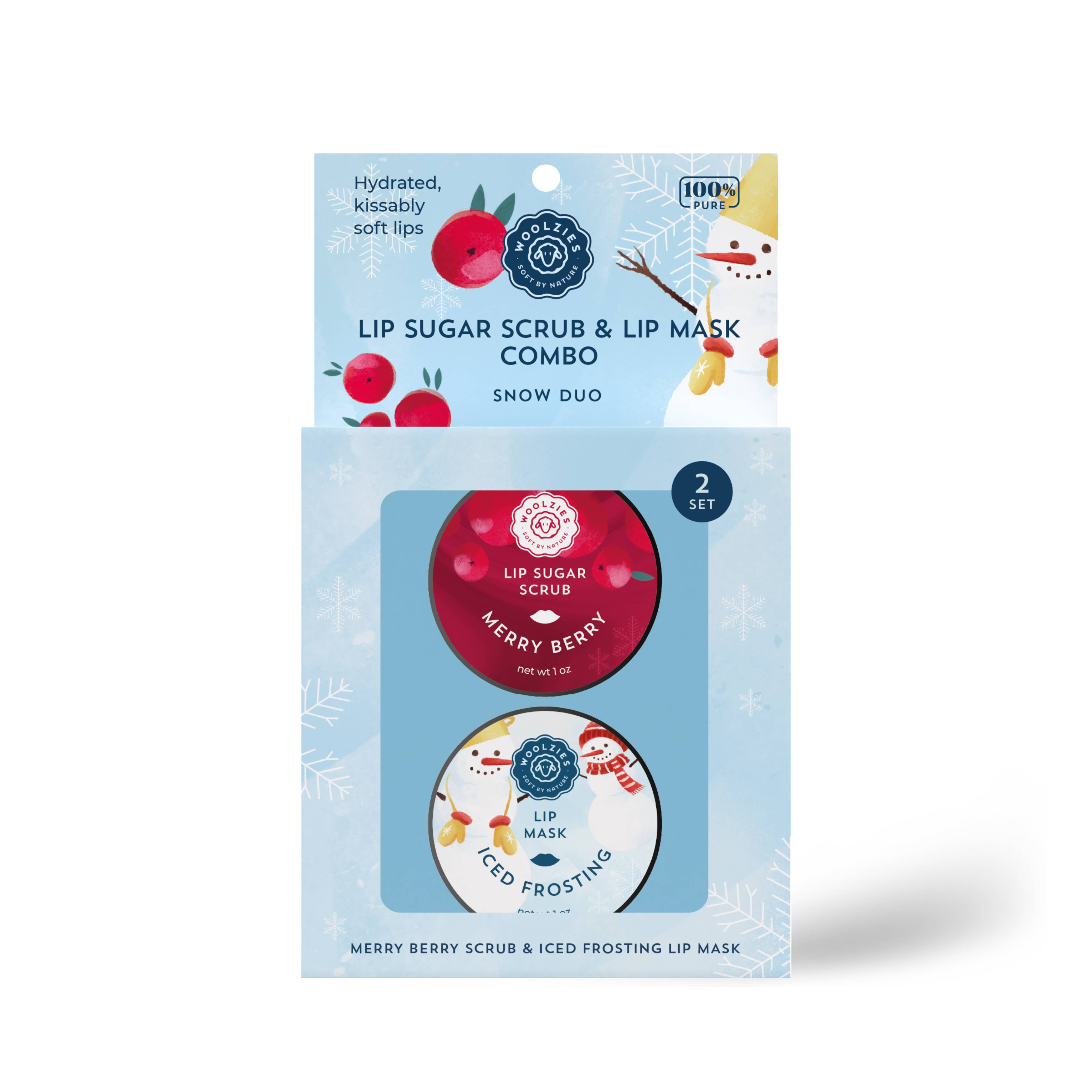 Lip Sugar Scrub & Lip Mask Snow Duo: Original-350 Holiday-Woolzies-The Lovely Closet, Women's Fashion Boutique in Alexandria, KY