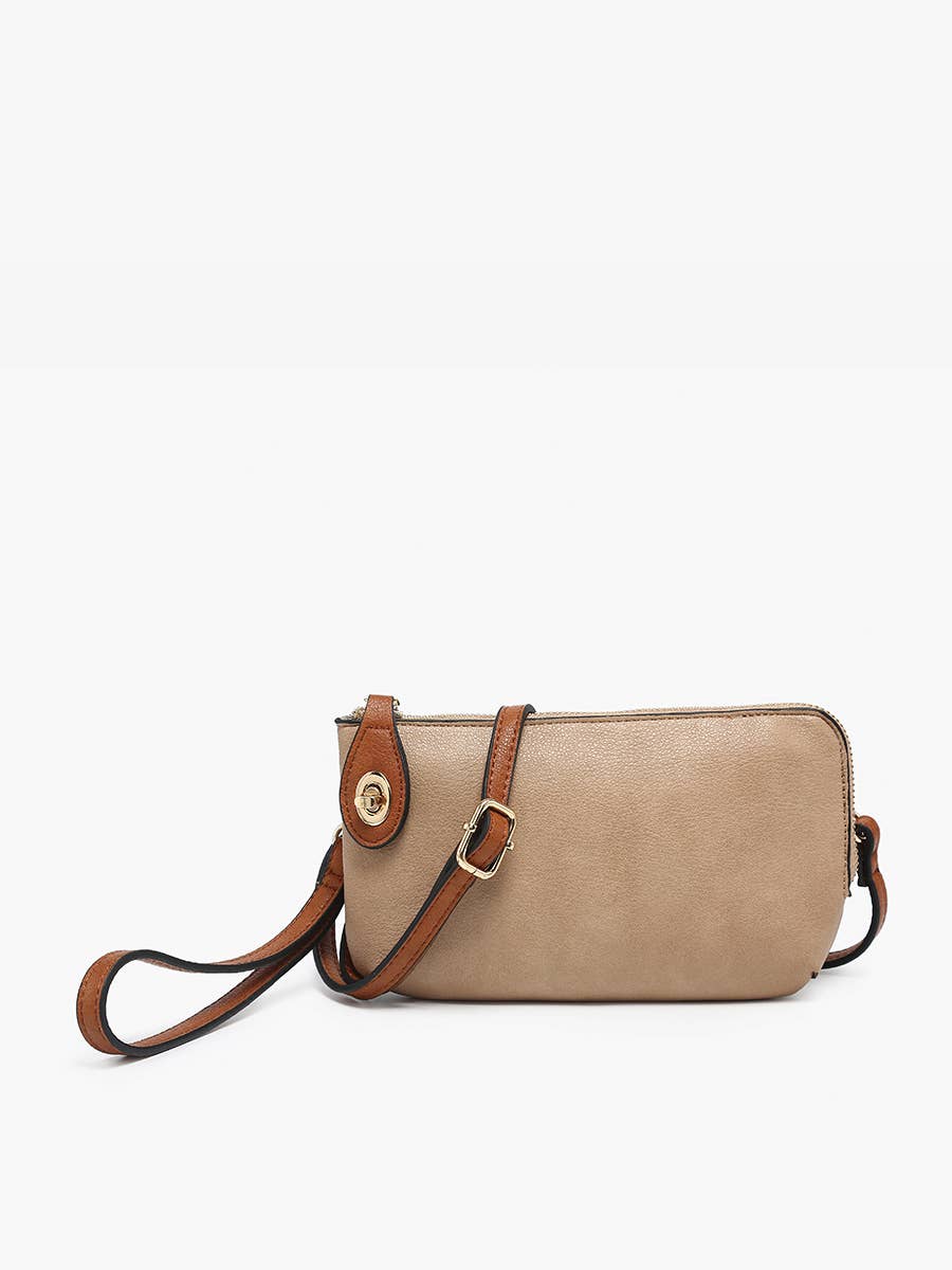 Kendall Crossbody/Wristlet - Tan/Brown-290 Bag/Handbags-Jen & Co.-The Lovely Closet, Women's Fashion Boutique in Alexandria, KY