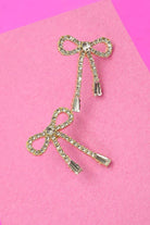 Rhinestone Bow Earring - Gold-280 Accessories-JOSSLYN by wall to wall-The Lovely Closet, Women's Fashion Boutique in Alexandria, KY