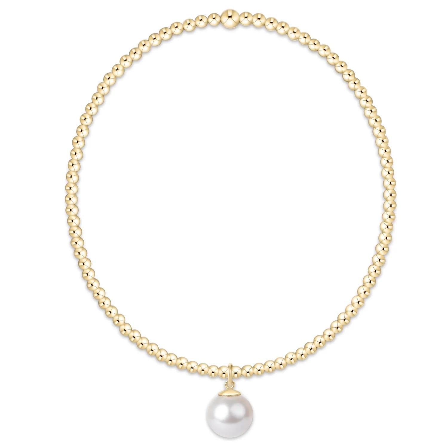 Classic Gold 2mm Pearl 8mm Charm-260 eNewton-eNewton-The Lovely Closet, Women's Fashion Boutique in Alexandria, KY