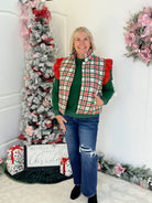 Jess Lea Classic Christmas Plaid Vest-170 Jackets/Outerwear-Jess Lea-The Lovely Closet, Women's Fashion Boutique in Alexandria, KY