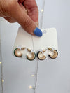 Marbled Huggie Hoop Earring-The Lovely Closet-The Lovely Closet, Women's Fashion Boutique in Alexandria, KY