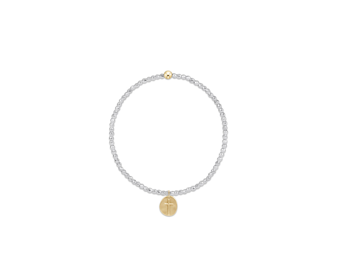 Bright Silver Hematite 2mm Inspire Small Gold Charm-260 eNewton-eNewton-The Lovely Closet, Women's Fashion Boutique in Alexandria, KY