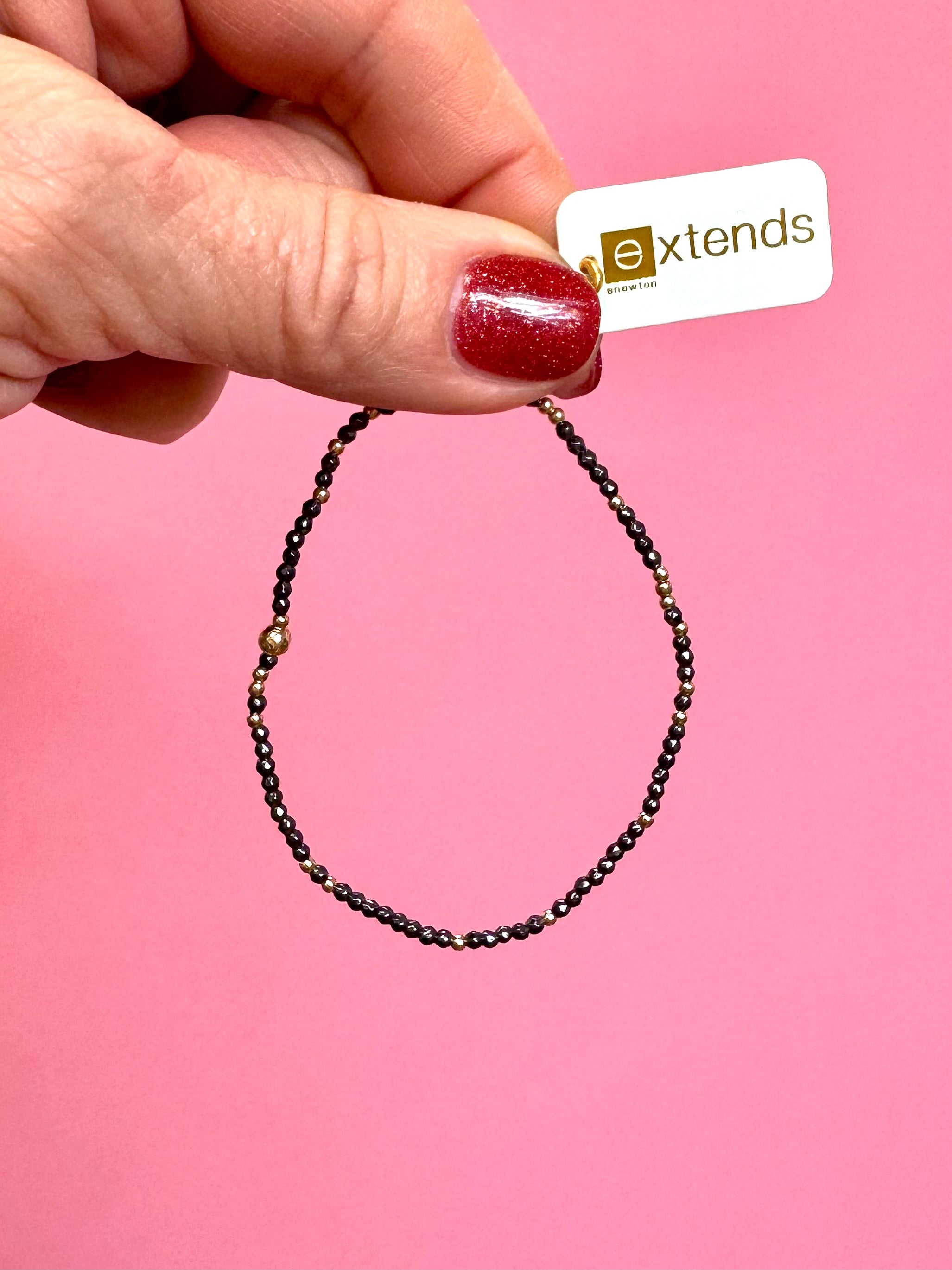 EXTENDS Hope Unwritten Faceted Hematite 2mm-260 eNewton-eNewton-The Lovely Closet, Women's Fashion Boutique in Alexandria, KY