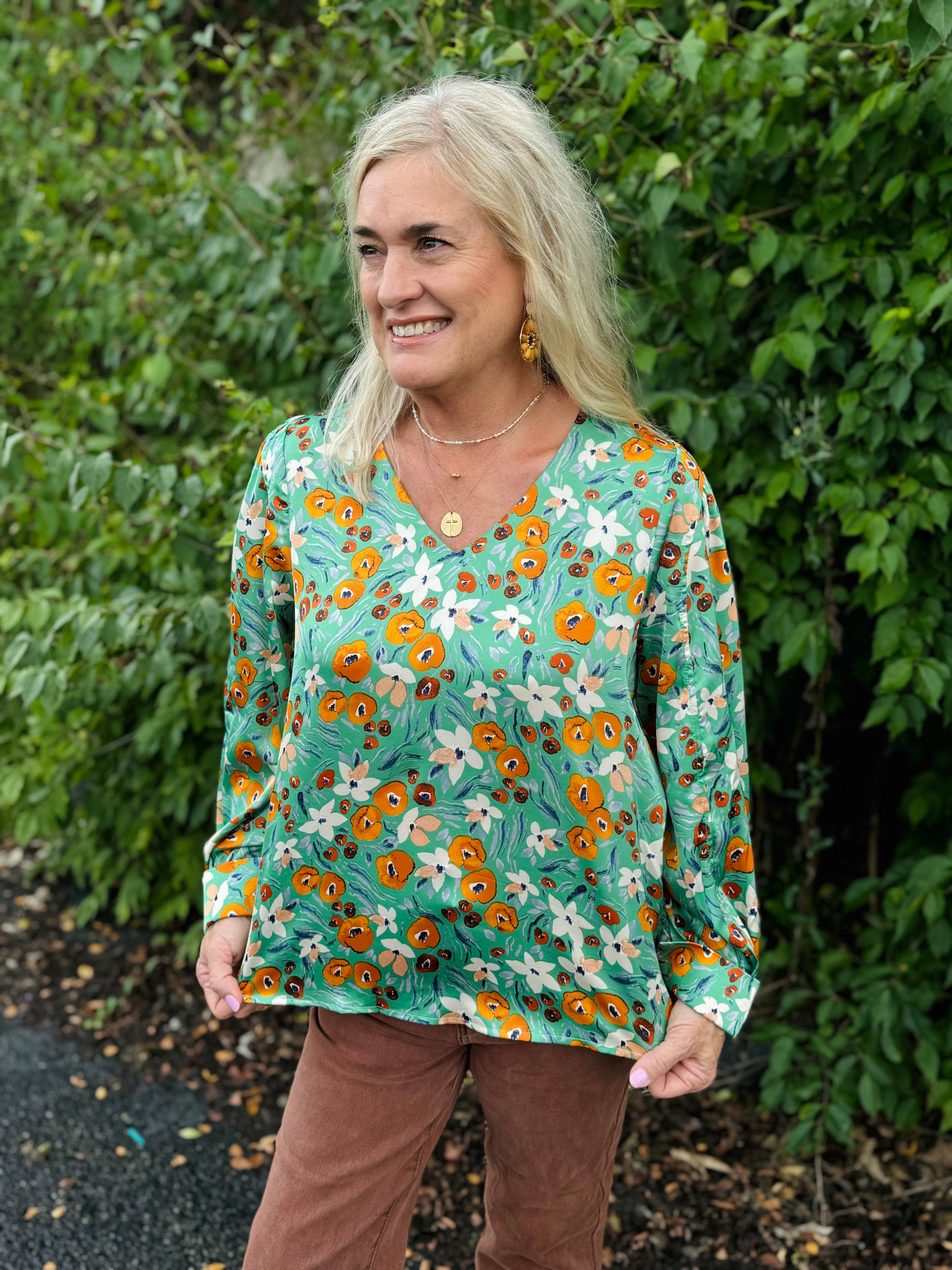 FINAL SALE Waiting for Fall Days Blouse-110 Long Sleeve Top-The Lovely Closet-The Lovely Closet, Women's Fashion Boutique in Alexandria, KY