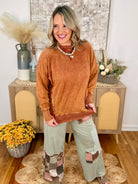 Run Around Acid Wash Pullover -150 Sweatshirts-The Lovely Closet-The Lovely Closet, Women's Fashion Boutique in Alexandria, KY