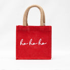 HoHoHo Petite Gift Tote Red/White-Tote Bags-The Royal Standard-The Lovely Closet, Women's Fashion Boutique in Alexandria, KY