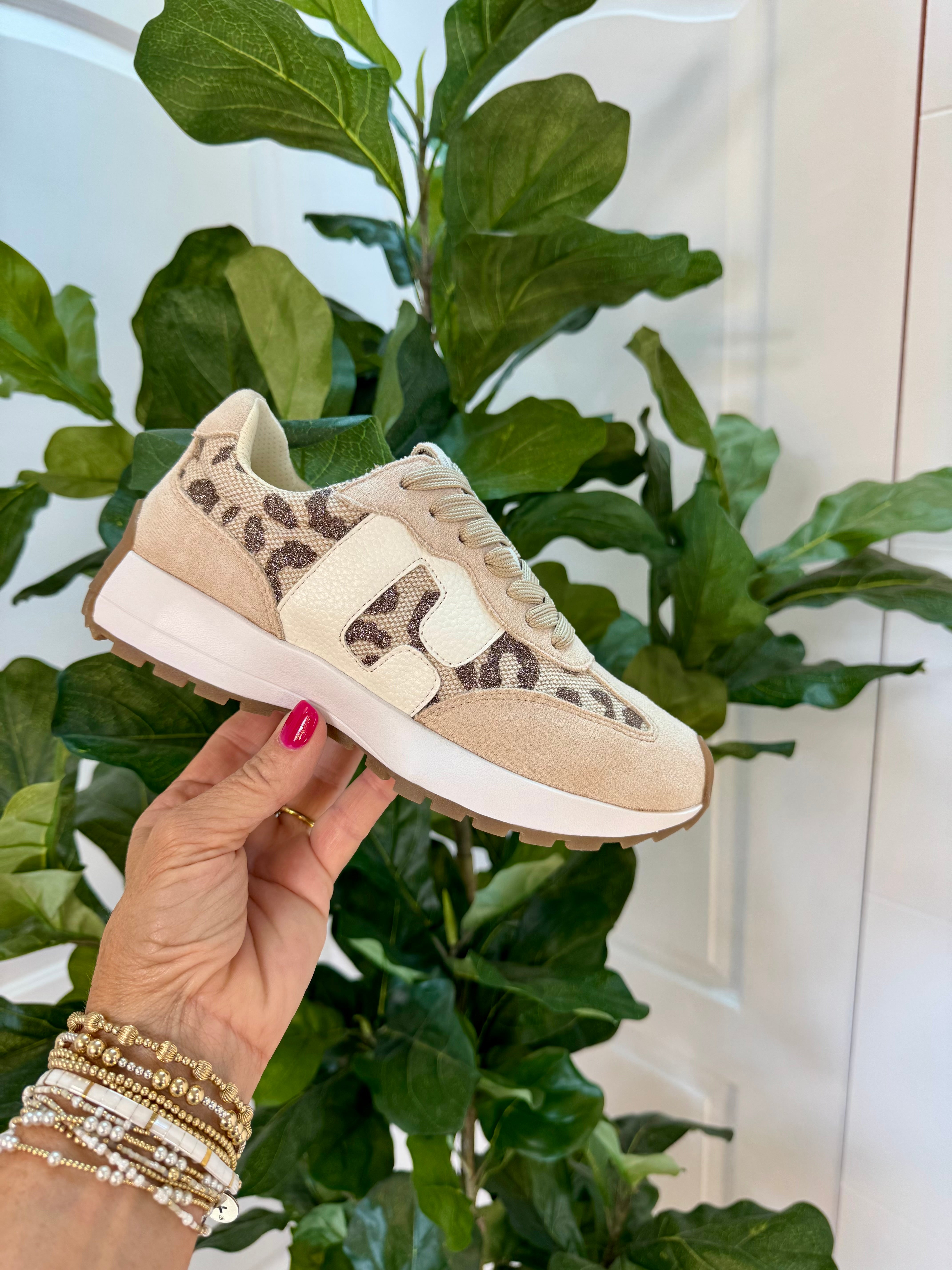 FINAL SALE Corkys Tan Sparkle Leopard-270 Shoes-Corkys-The Lovely Closet, Women's Fashion Boutique in Alexandria, KY