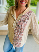 Harvest Lace Hoodie-110 Long Sleeve Top-GIGIO-The Lovely Closet, Women's Fashion Boutique in Alexandria, KY
