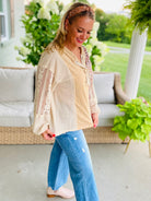 Harvest Lace Hoodie-110 Long Sleeve Top-GIGIO-The Lovely Closet, Women's Fashion Boutique in Alexandria, KY