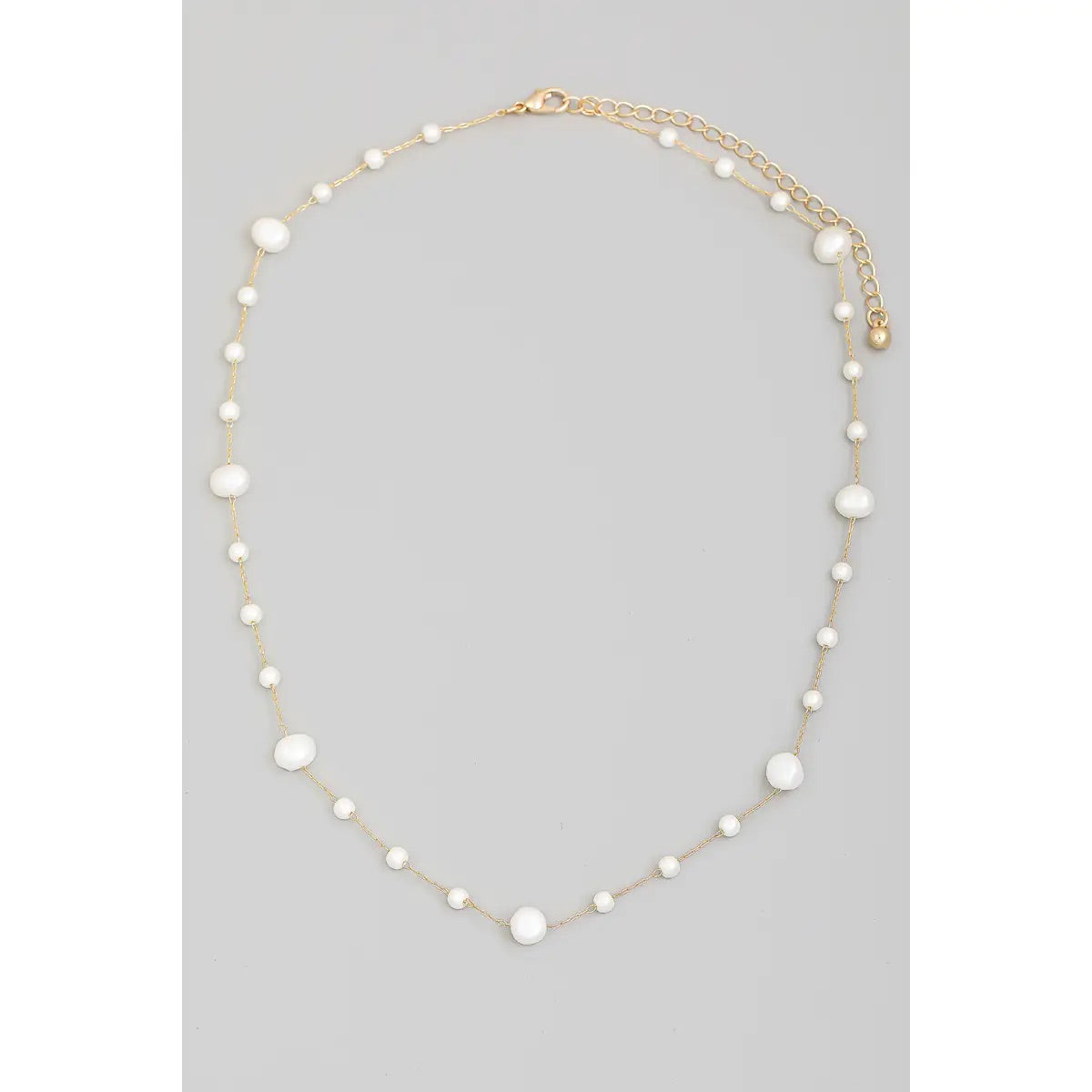 Dainty Pearl & Glass Beaded Necklace-250 Jewelry-Fame-The Lovely Closet, Women's Fashion Boutique in Alexandria, KY