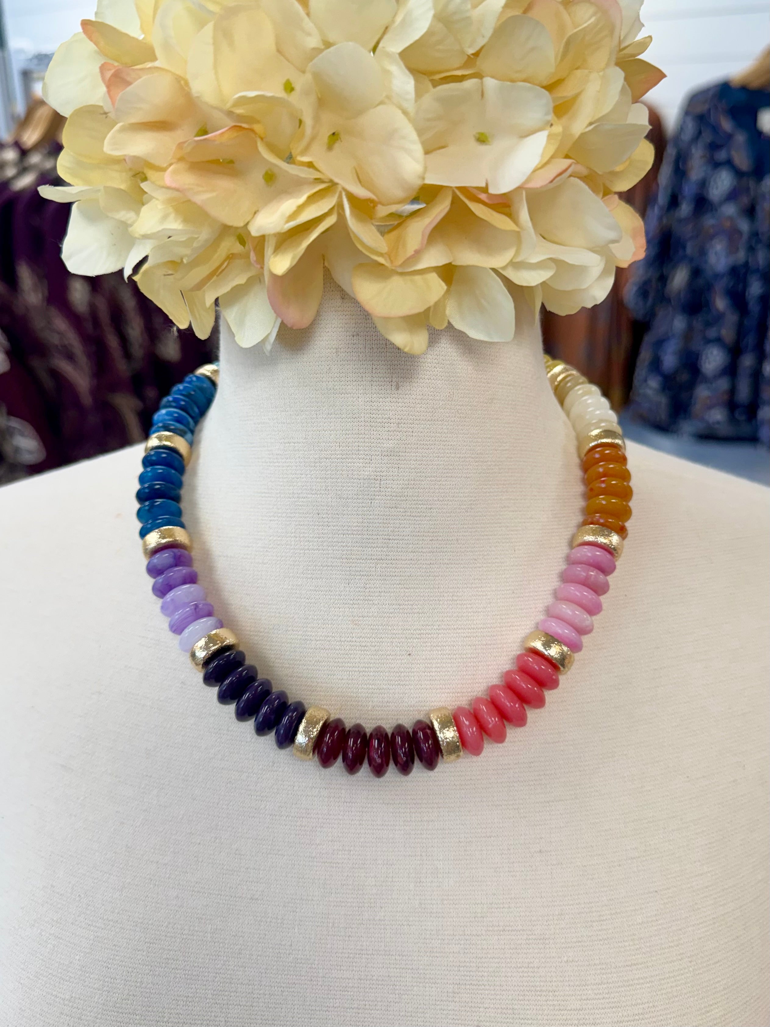Berry Praline Candy Bead Necklace-280 Accessories-Golden Stella-The Lovely Closet, Women's Fashion Boutique in Alexandria, KY
