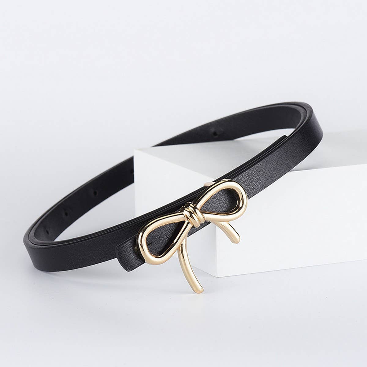 Bow Skinny Belt - Black-280 Accessories-ACCITY-The Lovely Closet, Women's Fashion Boutique in Alexandria, KY