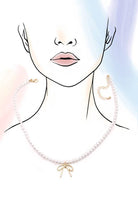 Pearl Bow Necklace with Bow Charm-280 Accessories-JOSSLYN by wall to wall-The Lovely Closet, Women's Fashion Boutique in Alexandria, KY