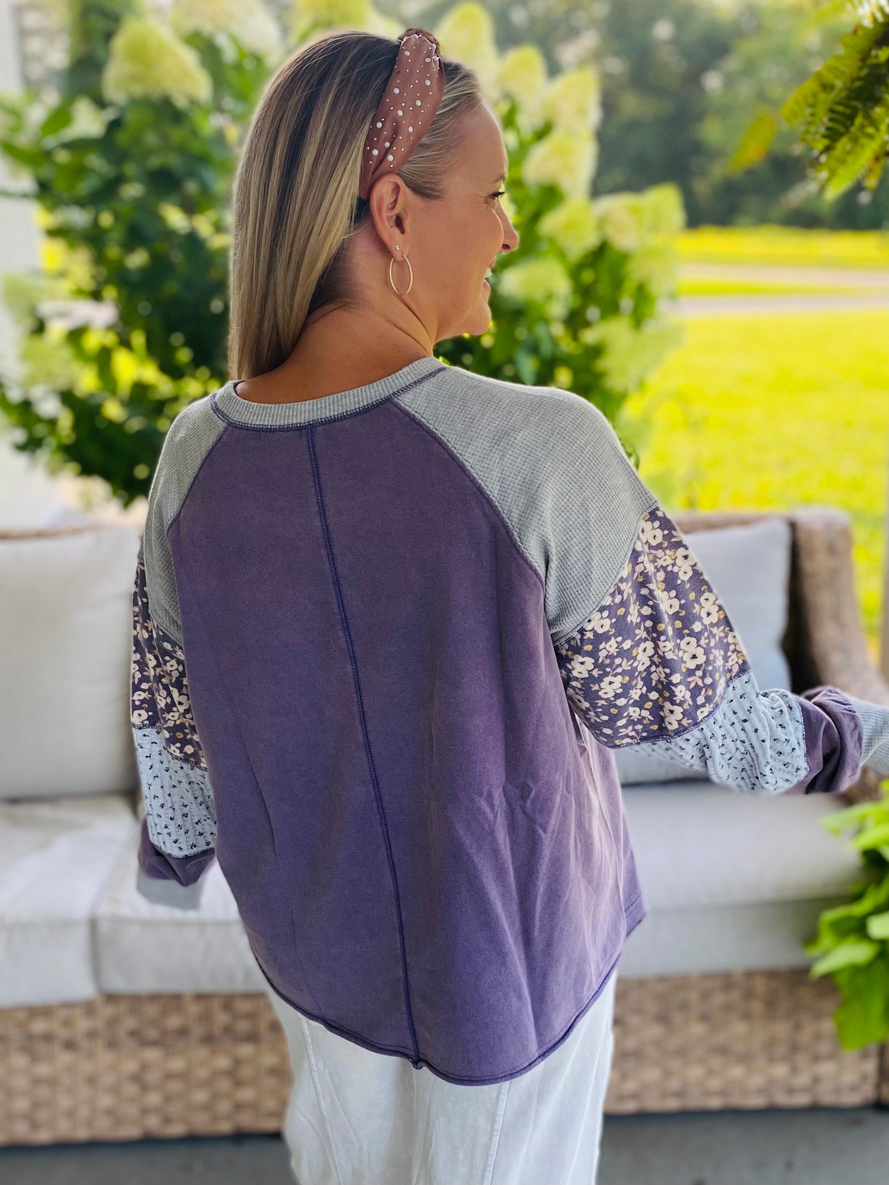Harvest Wishes Pullover - Violet-110 Long Sleeve Top-easel-The Lovely Closet, Women's Fashion Boutique in Alexandria, KY
