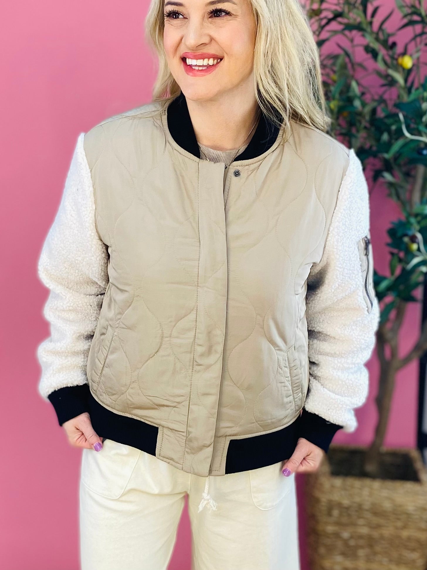 The Cool Girl Bomber Jacket-170 Jackets/Outerwear-The Lovely Closet-The Lovely Closet, Women's Fashion Boutique in Alexandria, KY