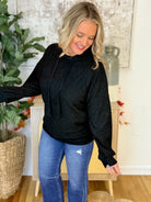 Textured Mock Neck Top-110 Long Sleeve Top-bibi-The Lovely Closet, Women's Fashion Boutique in Alexandria, KY