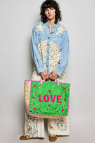 LOVE Bandana Quilted Tote Bag-280 Accessories-Pol Clothing-The Lovely Closet, Women's Fashion Boutique in Alexandria, KY