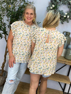 Brighten The Day Blouse-Tops-The Lovely Closet-The Lovely Closet, Women's Fashion Boutique in Alexandria, KY