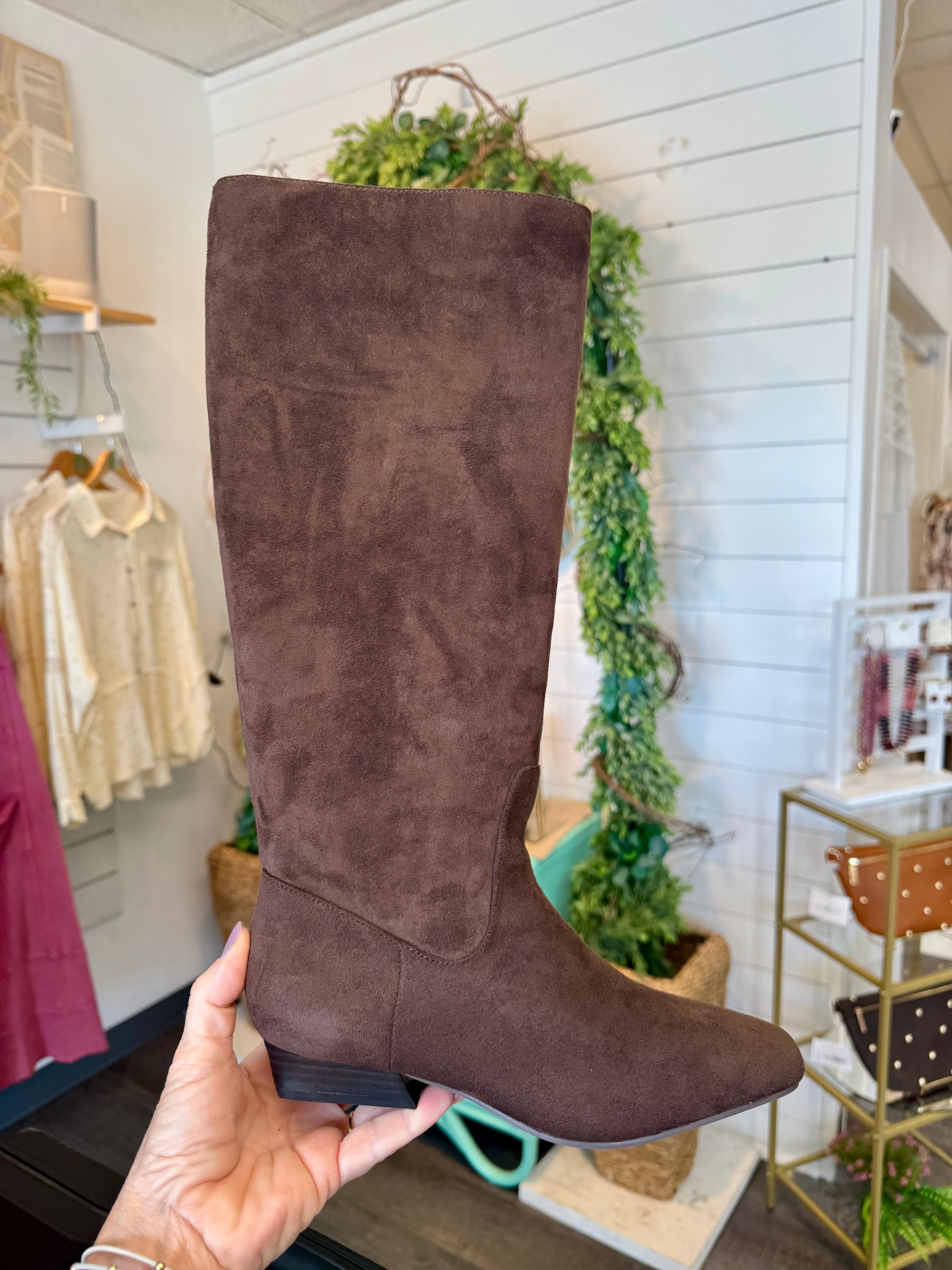Corkys Make 'em Jealous Boot - Chocolate-270 Shoes-Corkys-The Lovely Closet, Women's Fashion Boutique in Alexandria, KY