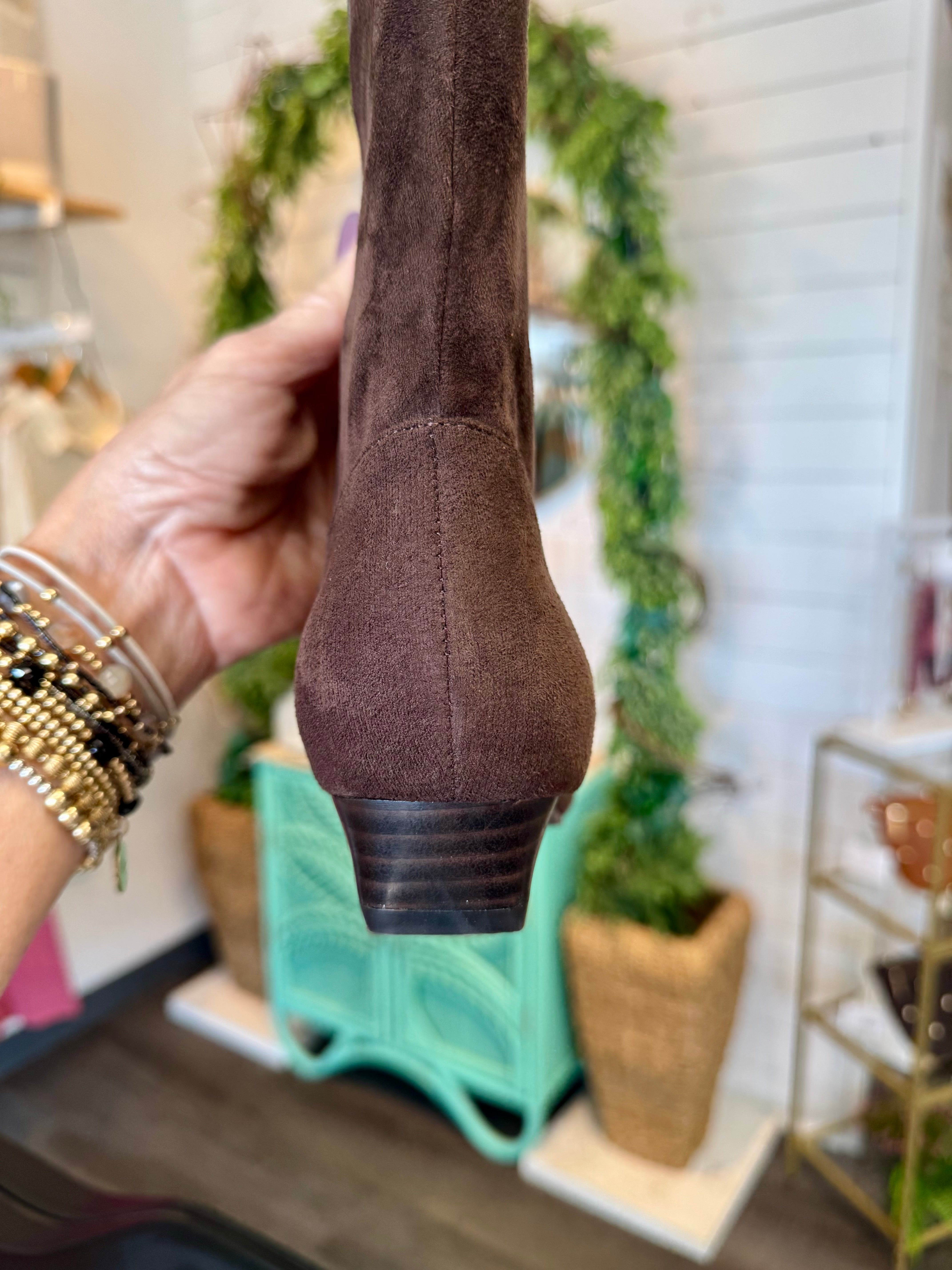 Corkys Make 'em Jealous Boot - Chocolate-270 Shoes-Corkys-The Lovely Closet, Women's Fashion Boutique in Alexandria, KY