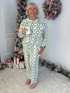 Mary Square Rosy Wreaths Annie Pant Set-350 Holiday-Mary Square-The Lovely Closet, Women's Fashion Boutique in Alexandria, KY