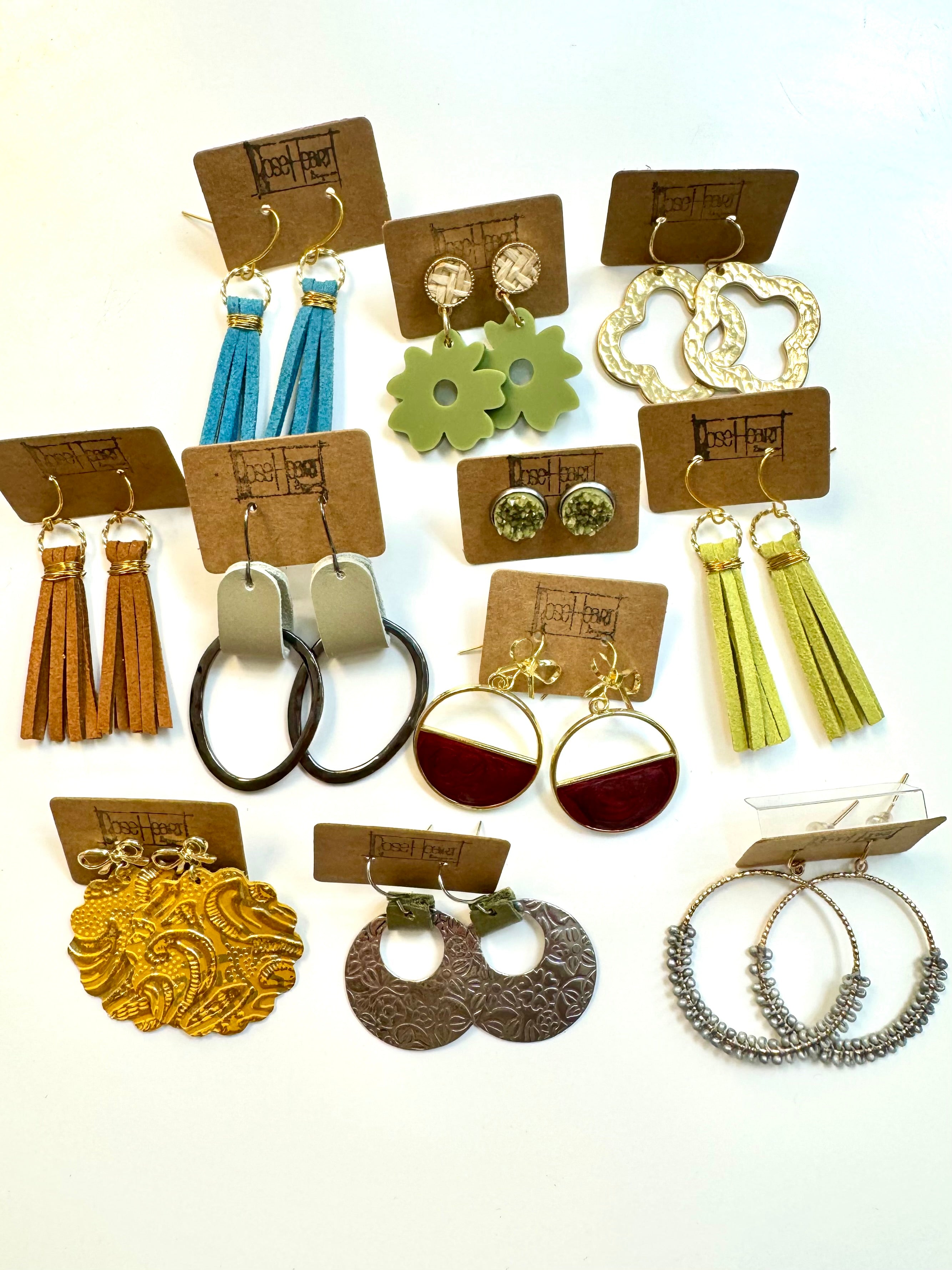 RoseHeart Earrings - Dressed for Fall-180 Dresses-RH-The Lovely Closet, Women's Fashion Boutique in Alexandria, KY