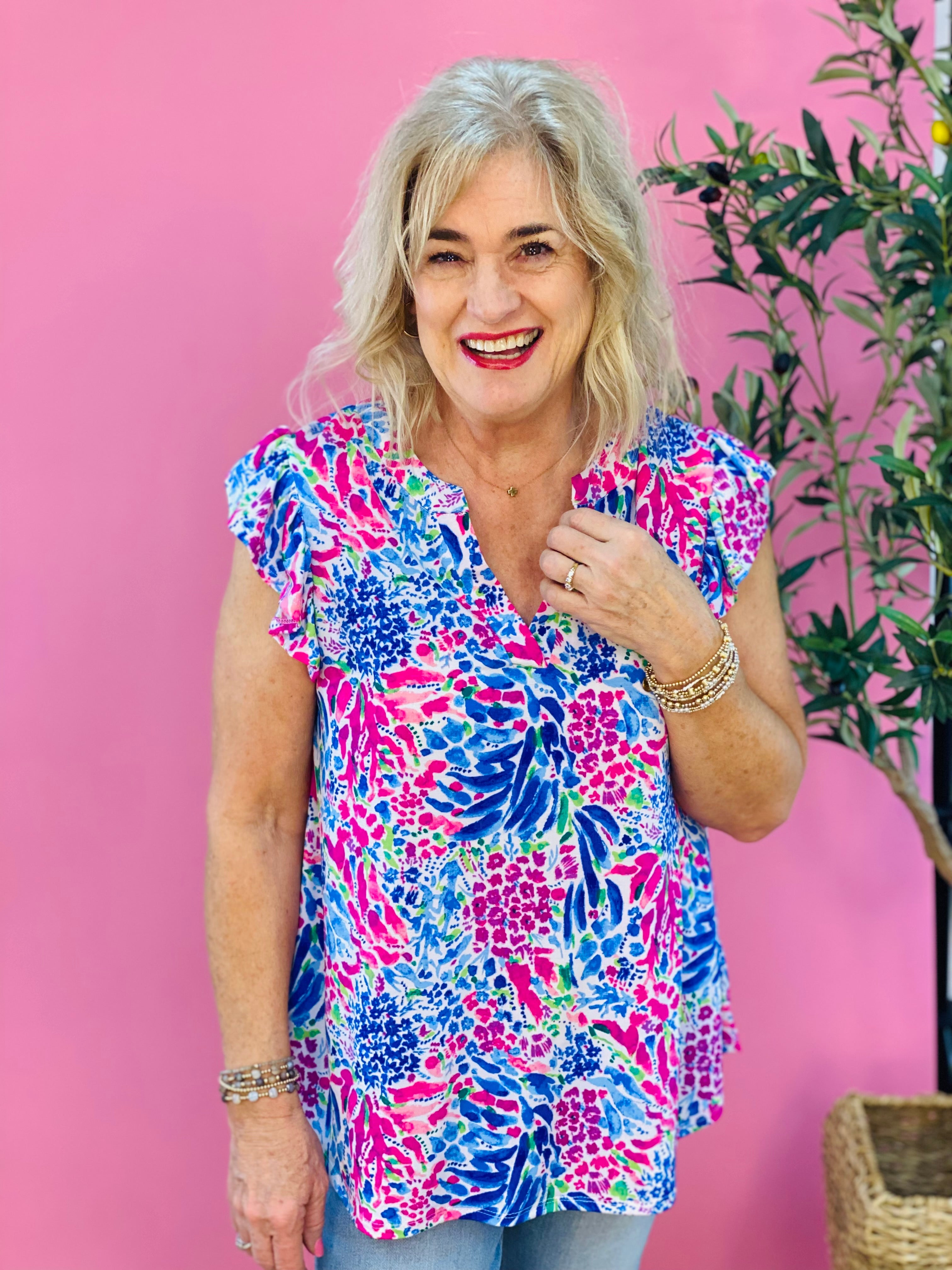 The Donna Top - Lilac-100 Short Sleeve Tops-The Lovely Closet-The Lovely Closet, Women's Fashion Boutique in Alexandria, KY