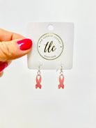 Pink Ribbon Enamel Earrings-250 Jewelry-The Lovely Closet-The Lovely Closet, Women's Fashion Boutique in Alexandria, KY