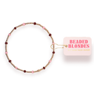 Penelope Lt. Pink & Maroon: Std 6.75-bracelets-Beaded Blondes-The Lovely Closet, Women's Fashion Boutique in Alexandria, KY
