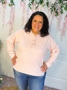 Sweet In Pink Hooded Top-110 Long Sleeve Top-easel-The Lovely Closet, Women's Fashion Boutique in Alexandria, KY