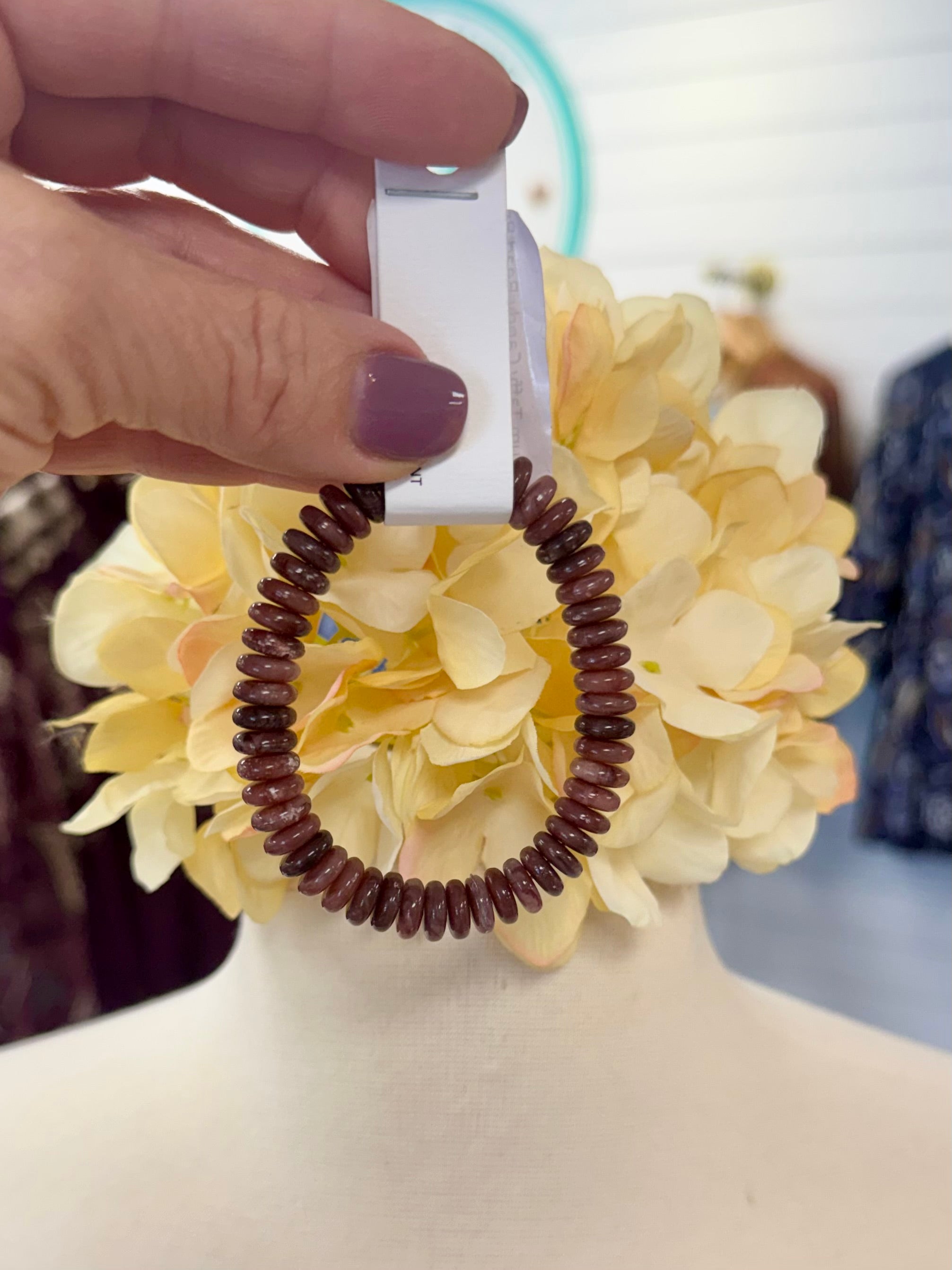 Plum Taffy Candy Bead Bracelet-The Lovely Closet-The Lovely Closet, Women's Fashion Boutique in Alexandria, KY
