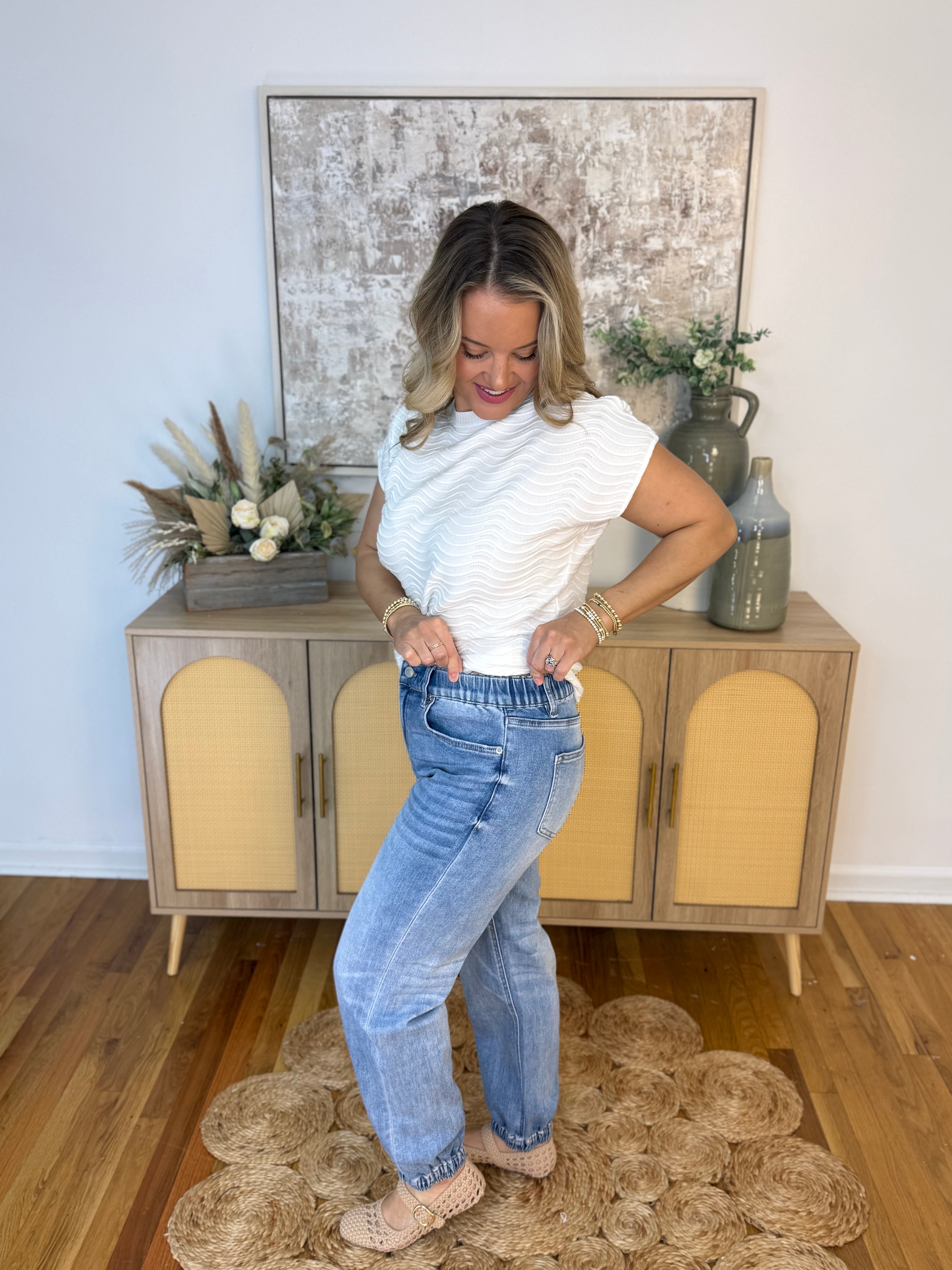 Mica High Rise Jogger-210 Jeans-Mica Denim-The Lovely Closet, Women's Fashion Boutique in Alexandria, KY