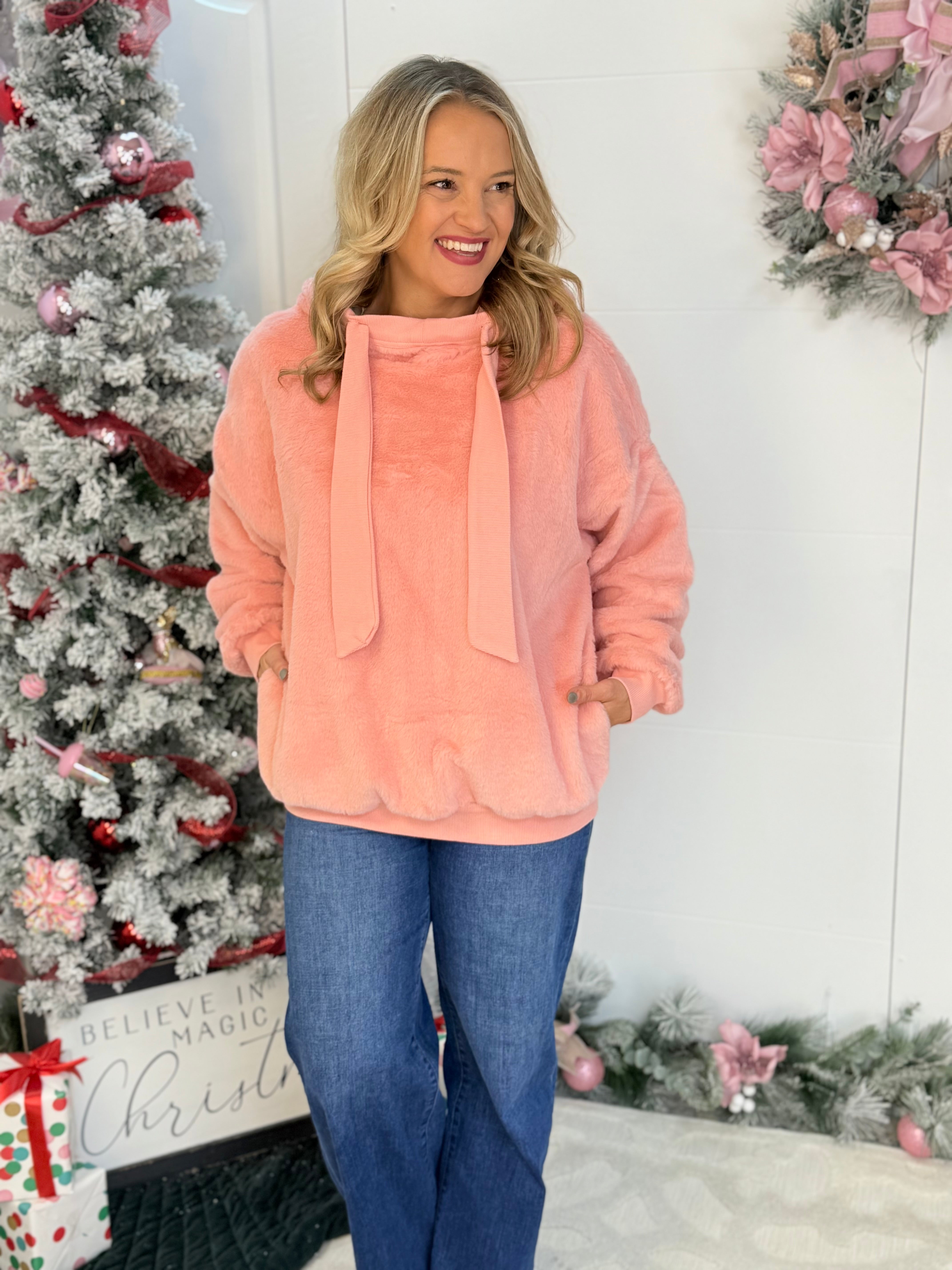 FINAL SALE PINK-mas Pullover-350 Holiday-easel-The Lovely Closet, Women's Fashion Boutique in Alexandria, KY