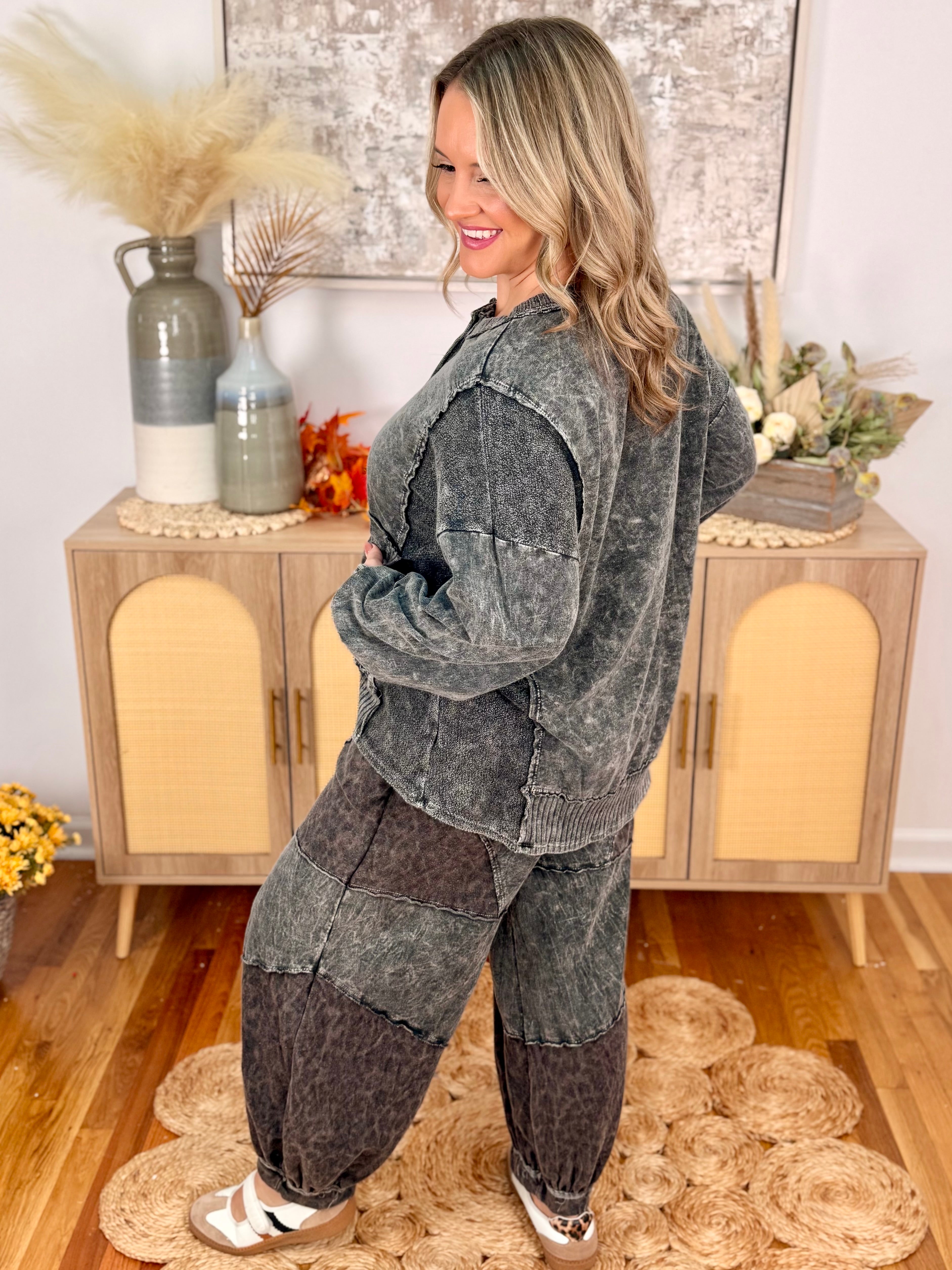Natural Ease Pullover - Ash-110 Long Sleeve Top-J.Her-The Lovely Closet, Women's Fashion Boutique in Alexandria, KY