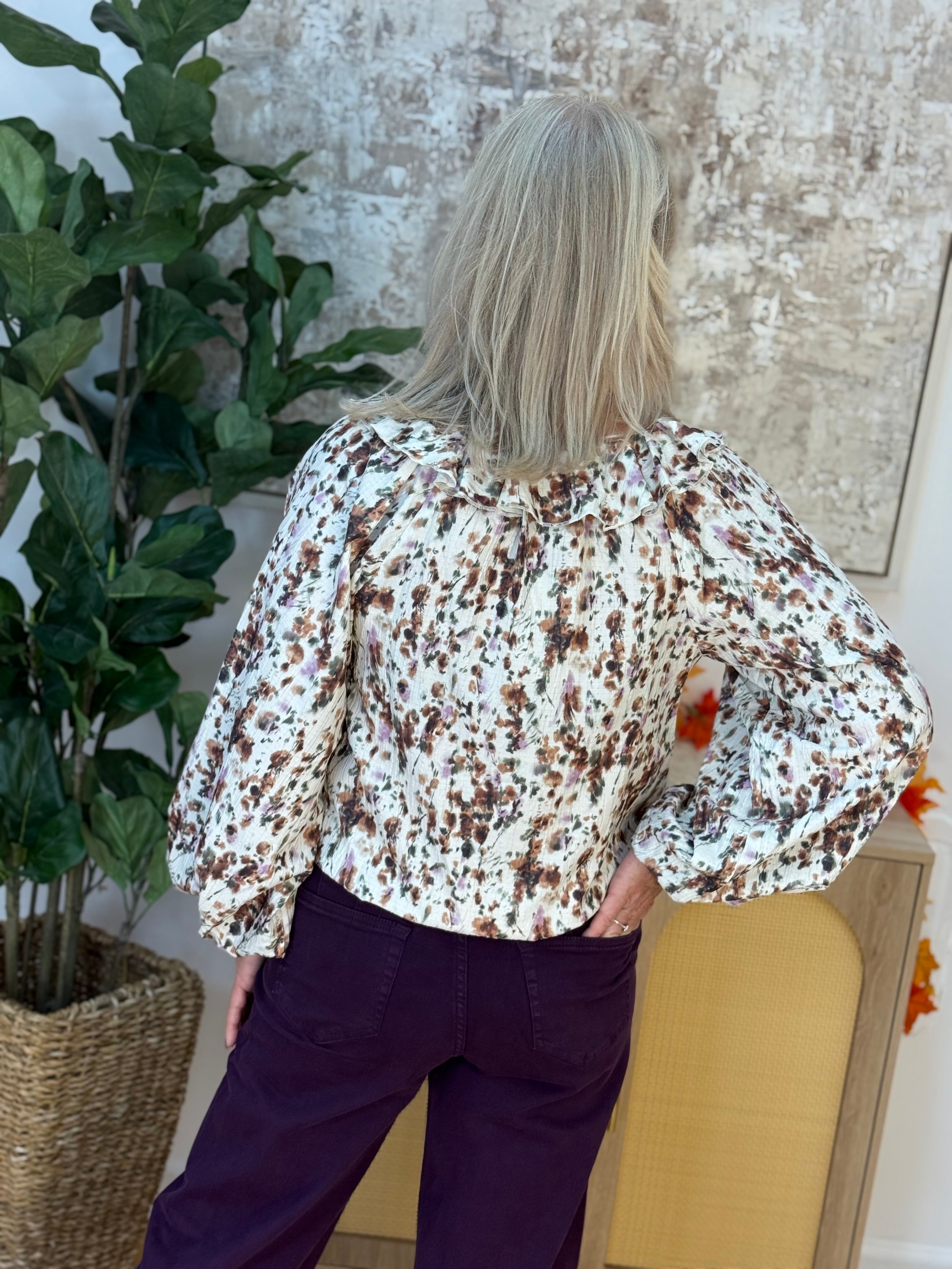 FINAL SALE- Plum Perfect Blouse-110 Long Sleeve Top-Anniewear-The Lovely Closet, Women's Fashion Boutique in Alexandria, KY